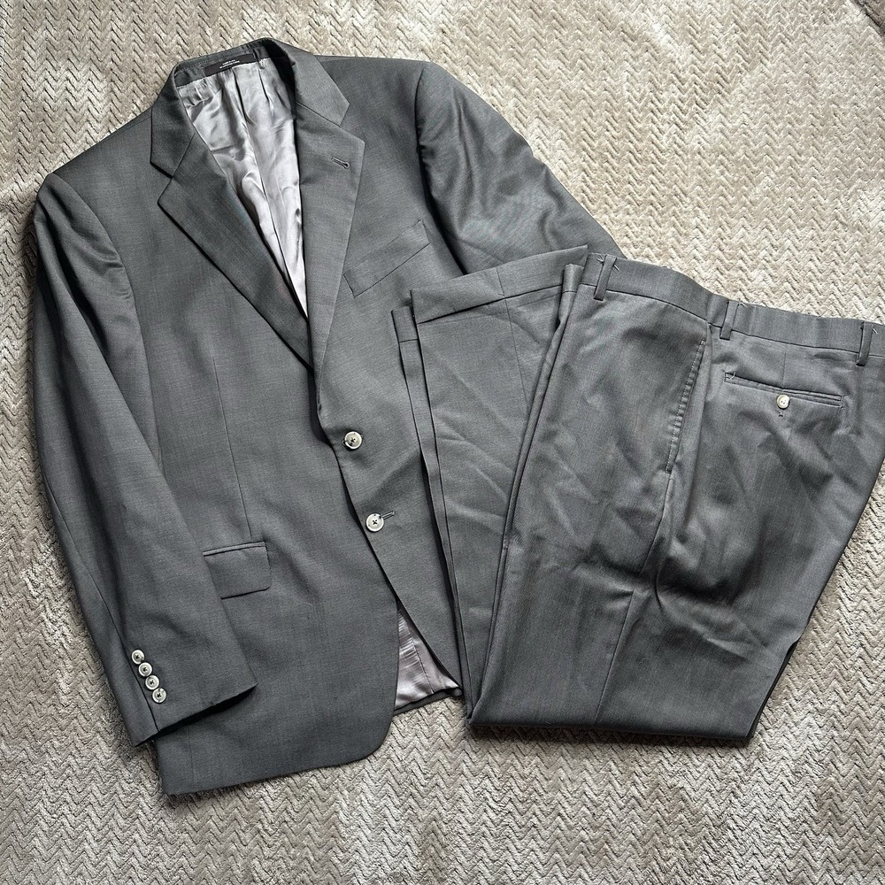 Joseph Abboud 44R Brown 100% Wool 2pc suit 38 x 30.5 Pants